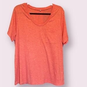Coral Heathered Short Sleeve T-Shirt